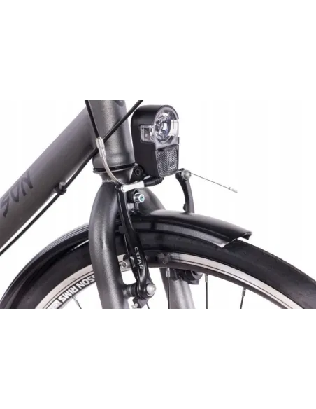 Rower Damski Miejski Koła 28" SHIMANO Błotniki Oświetlenie Bagażnik Damka