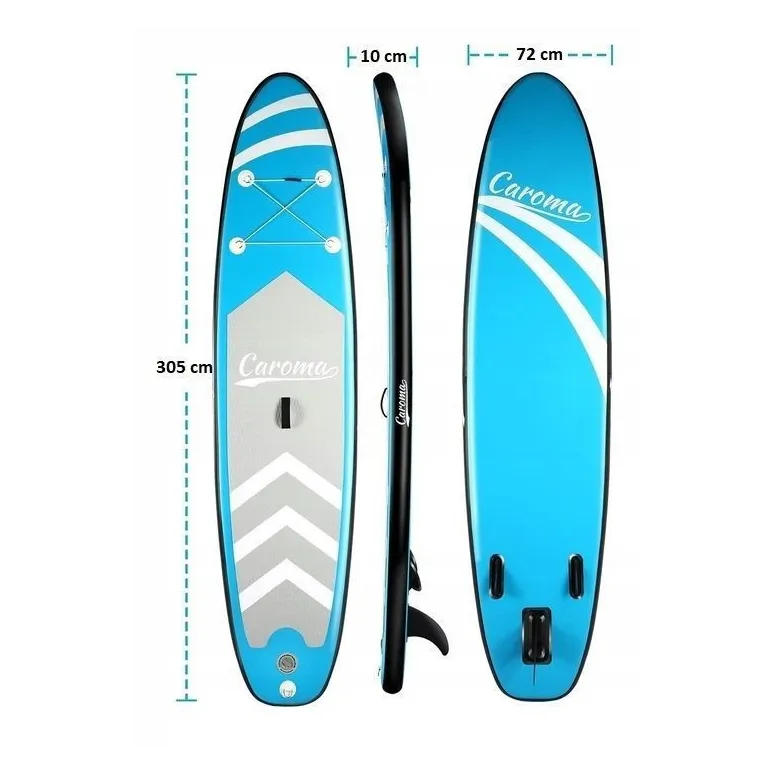 Deska Nadmuchiwana Caroma SUP Board 305 cm 120 kg Wiosła Pompka PCV Zestaw
