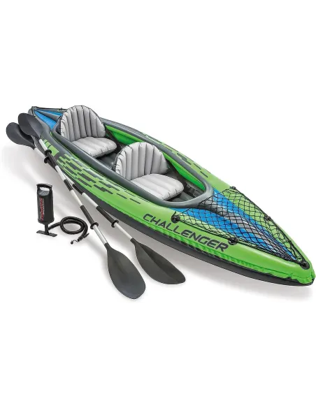 Kajak Nadmuchiwany INTEX Challenger K2 2-osobowy Sporty Wodne Para Wioseł