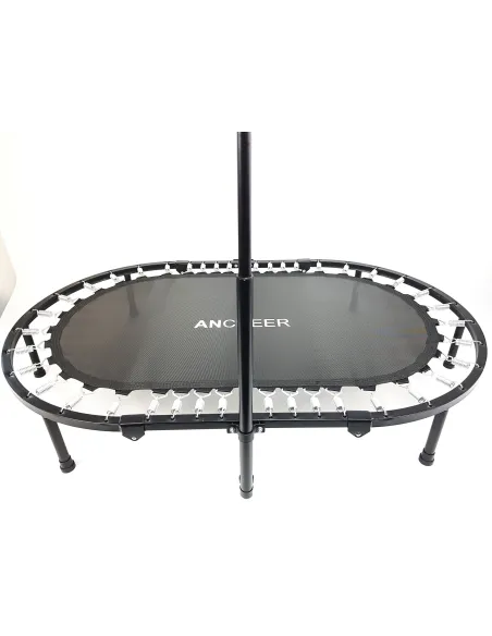 Trampolina Podwójna ANCHEER z Uchwytem 2-osobowa Składana dla Dzieci 100kg