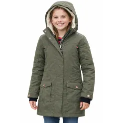 Kurtka Dziewczęca Płaszcz Killtec Odpinany Kaptur Ciemnooliwkowa r. US 12