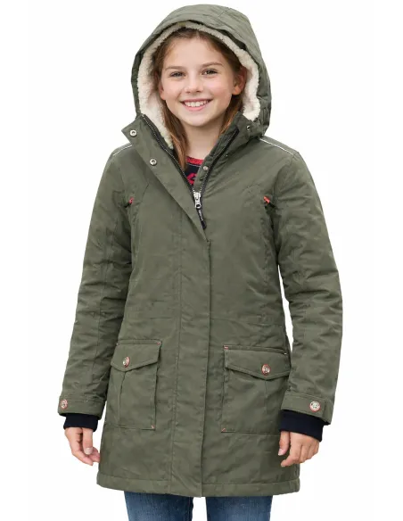 Kurtka Dziewczęca Płaszcz Killtec Odpinany Kaptur Ciemnooliwkowa r. US 12