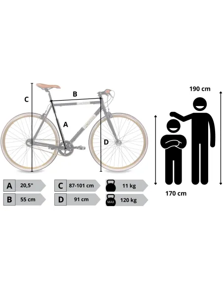 Rower Szosowy Miejski 28" Stalowy Uniwersalny Nexus 3 Dual Pivot Vintage