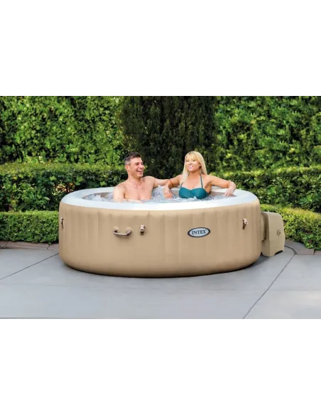 Basen Dmuchany Z Hydromasażem Intex Pure Spa Zestaw 120 Dysz 4 Osoby 196 cm