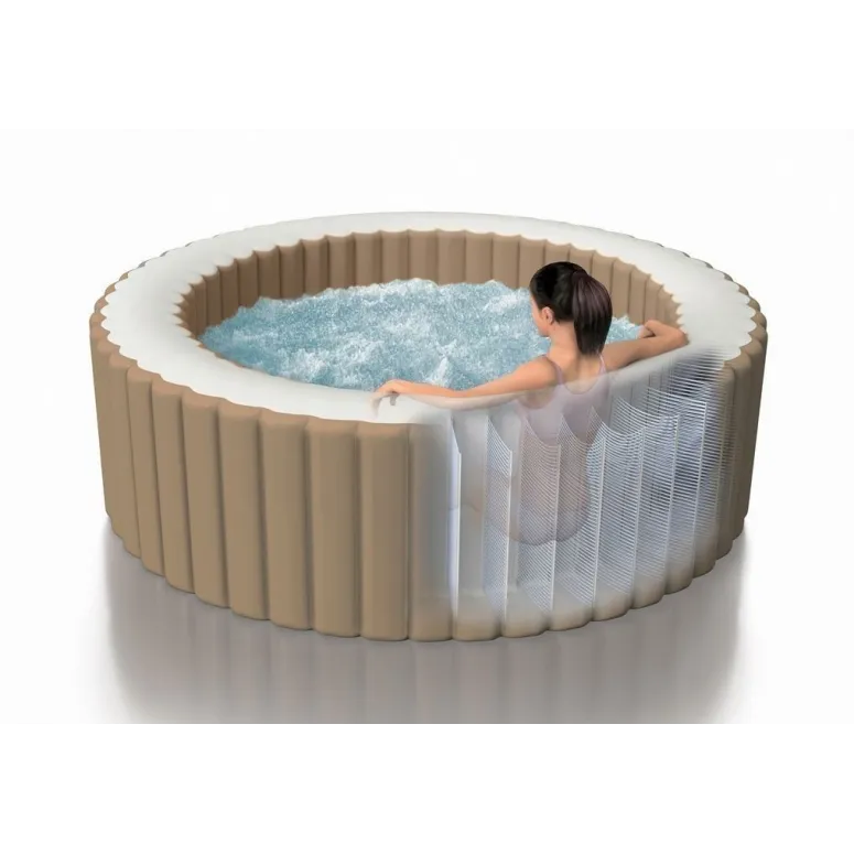 Basen Dmuchany Z Hydromasażem Intex Pure Spa Zestaw 6 Osób 140 Dysz 216 cm