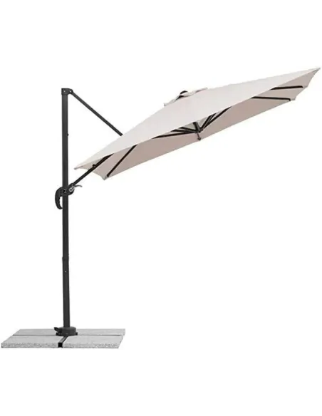 Parasol Ogrodowy Taras Megashopitalia 3x3 Duży Składany Z Wysięgnikiem Beż