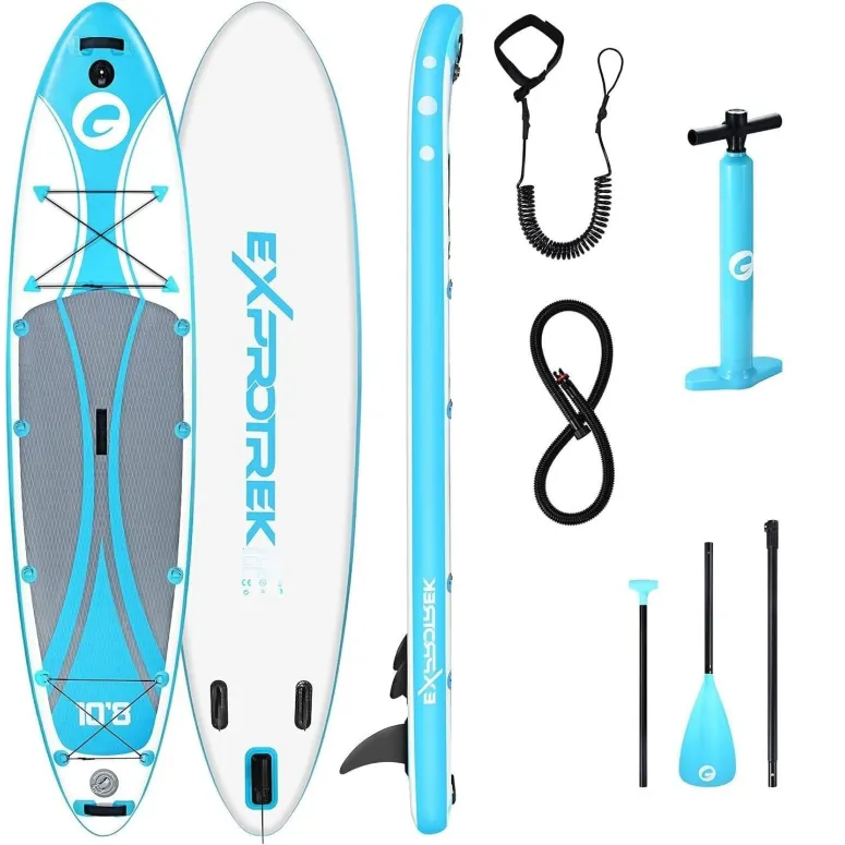 Deska SUP Pompowana Exprotrek Z Wiosłem Zestaw Do Pływania Paddle 327 cm