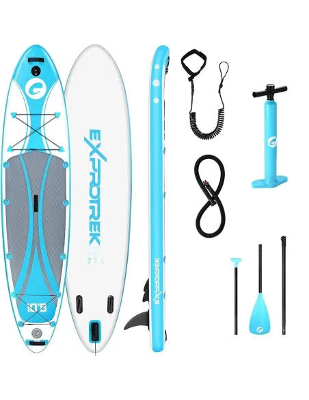 Deska SUP Pompowana Exprotrek Z Wiosłem Zestaw Do Pływania Paddle 327 cm