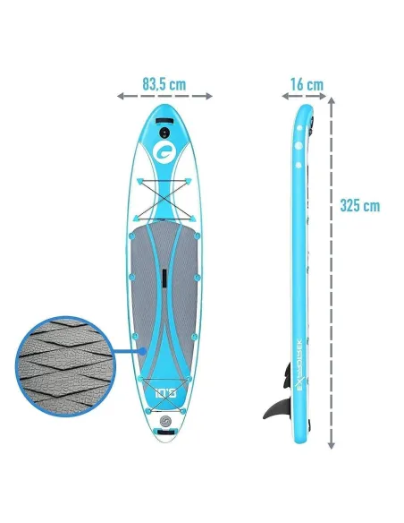 Deska SUP Pompowana Exprotrek Z Wiosłem Zestaw Do Pływania Paddle 327 cm