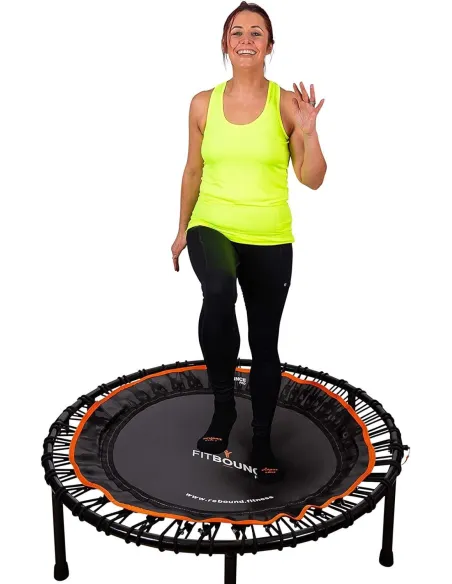 Trampolina Fitness FIT BOUNCE PRO XL Bungee Składana Sprężynowa 78cm 150 kg