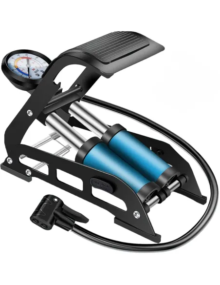 Pompka Nożna Metalowa do Piłek Roweru Samochodu Retoo M052 z Manometrem