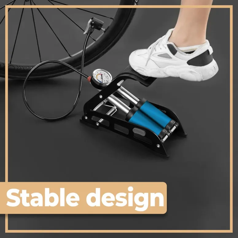 Pompka Nożna Metalowa do Piłek Roweru Samochodu Retoo M052 z Manometrem