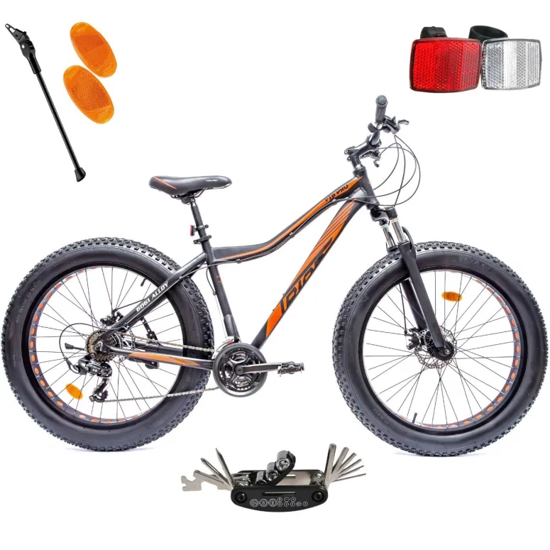 Rower Fatbike Terenowy Shimano Szerokie Opony 26 4,0 Amortyzacja Aluminium