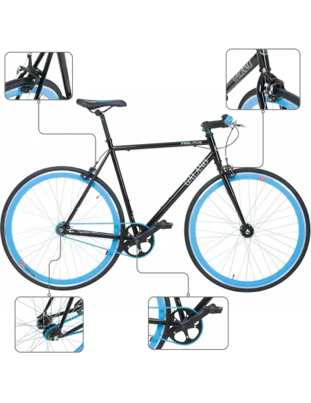 Rower Męski Ostre Koło 28" Dual Pivot Singlespeed Lekki Vintage Flip Flop