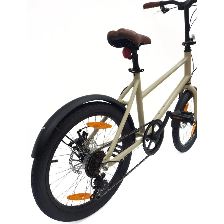 Rower Miejski 20" Uniseks Tarcze Microshift Dzwonek Błotniki Lekki 6-biegów