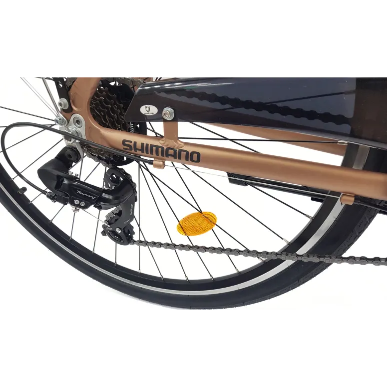 Rower Miejski Uniseks 28" Alu V-brake Shimano Revoshift 21-biegów Światła