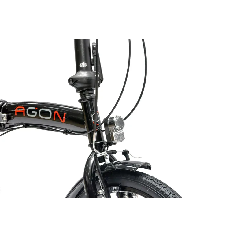 Składany Rower Miejski 20 Aluminiowy 6 Biegów Oświetlenie Składak V-brake