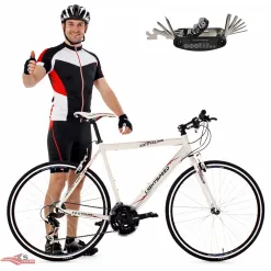 Rower Męski Szosowy Koła 28" Aluminium Kolarzówka Dzwonek Lekki Szosówka