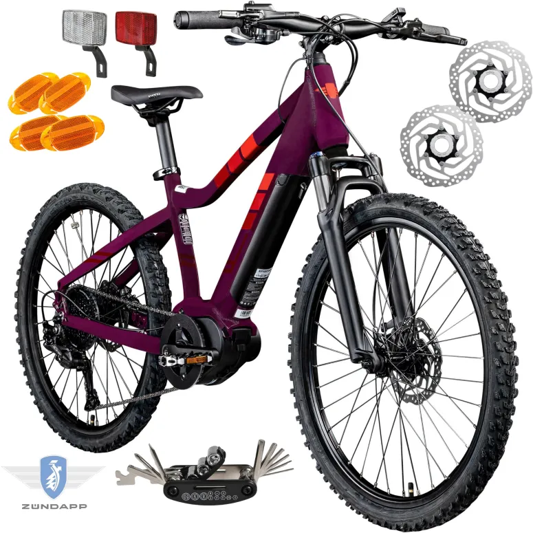 Rower Elektryczny Górski MTB 24" Młodzieżowy Dziecięcy Ananda 250 W 25 km/h