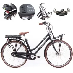 Rower Elektryczny Damski Miejski 28" Alu 250 W Wspomaganie Bagażnik Światła