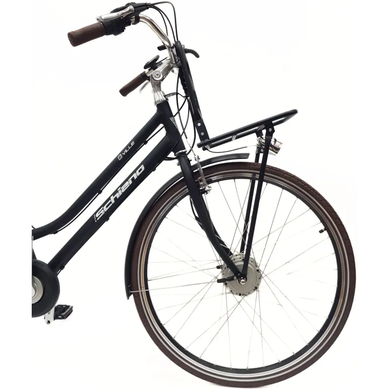 Rower Elektryczny Damski Miejski 28" Alu 250 W Wspomaganie Bagażnik Światła