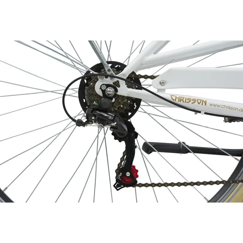 Rower Damski Miejski Koła 28" SHIMANO Błotniki Bagażnik Oświetlenie Stopka