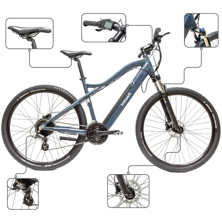 Rower Elektryczny Damski Męski Koła 29" Górski MTB Hydraulika Shimano Altus