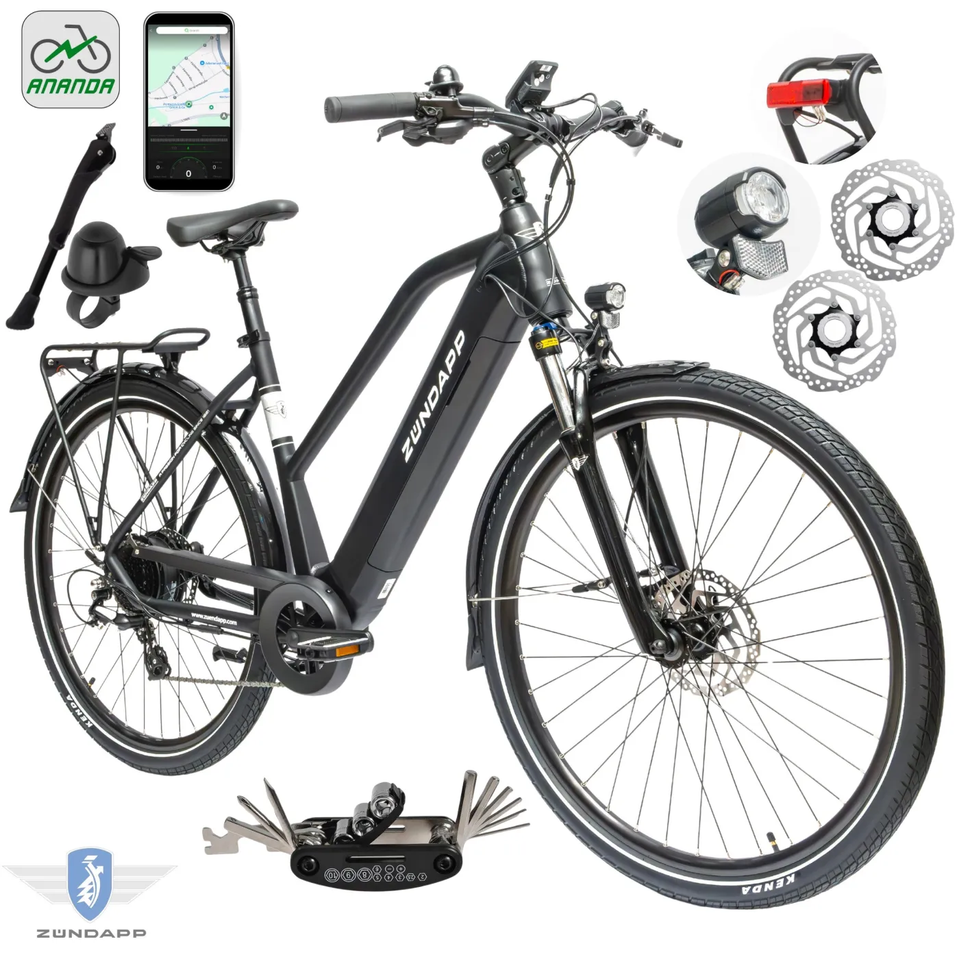 Rower Elektryczny Damski Trekkingowy Koła 28" SHIMANO 250 W Aplikacja 2025