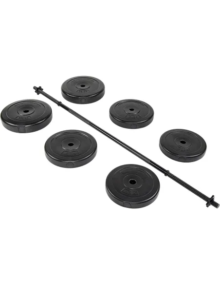 Sztanga Gryf z Obciążeniem 45kg (100lb) Winyl Hantle Siłownia Domowa 5FT