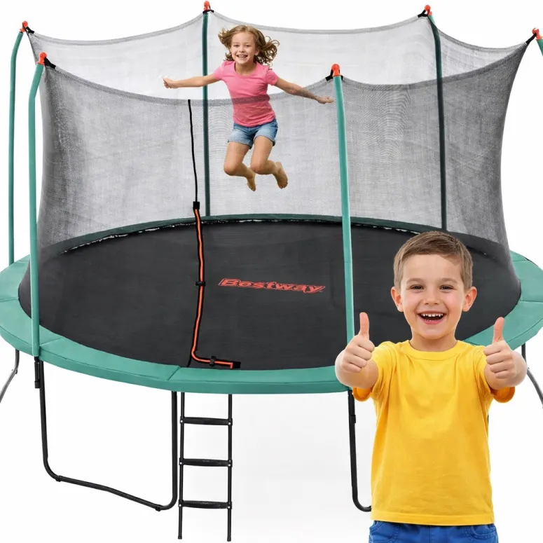Trampolina Ogrodowa z Siatką Drabinka Bestway Xtreme Air 427 x 286 cm