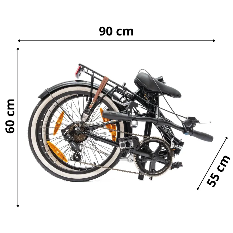Rower Damski Męski Składany 20" Składak SHIMANO Dzwonek Bagażnik Stopka