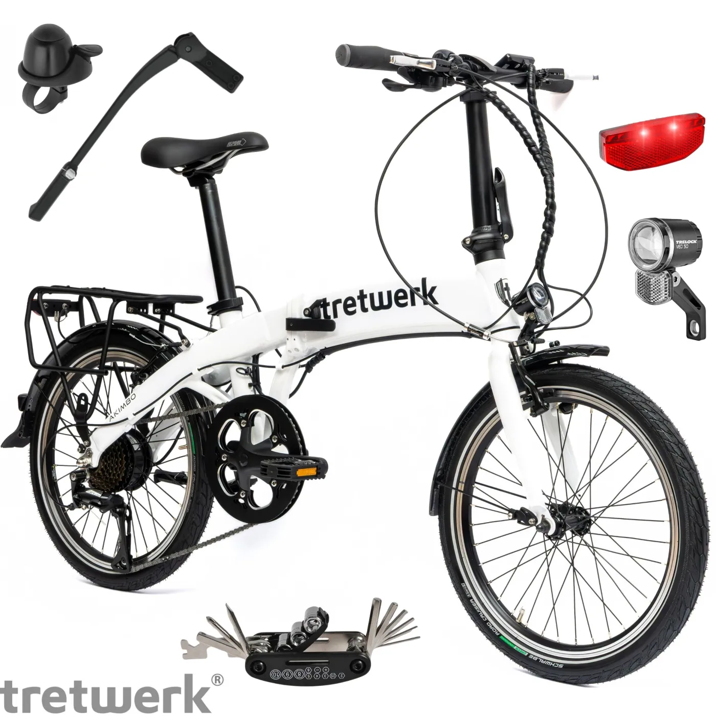 Rower Elektryczny Damski Męski Składany 20" SHIMANO LCD Składak 250 W Alu