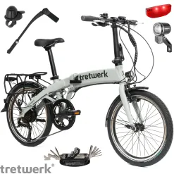 Rower Elektryczny Damski Męski Składany 20" SHIMANO LCD Składak 250 W Alu