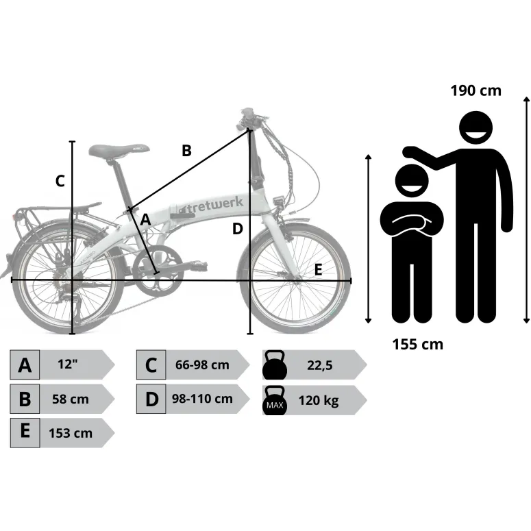 Rower Elektryczny Damski Męski Składany 20" SHIMANO LCD Składak 250 W Alu