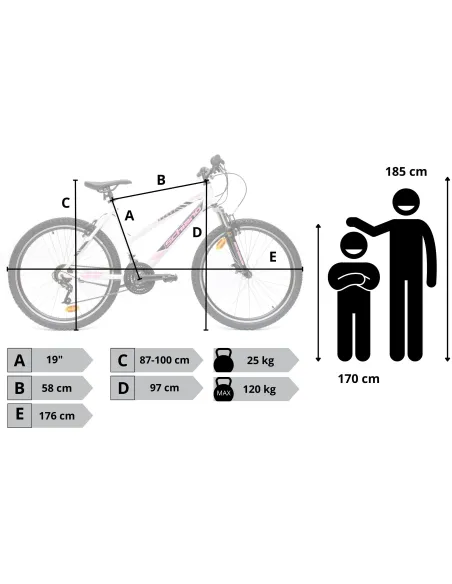 Rower Damski Dziewczęcy MTB 26" Górski Power + Stopka Odblaski