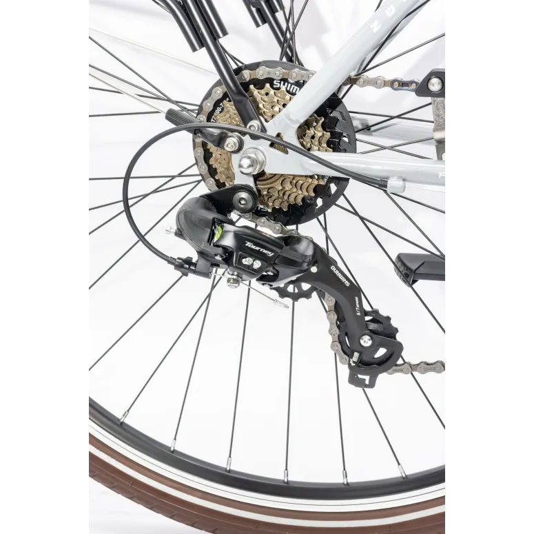 Rower Damski Miejski 28" SHIMANO Oświetlenie Dynamo Koszyk Bagażnik Stopka