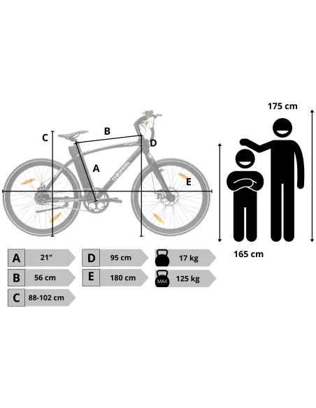 Rower Elektryczny Męski Trekkingowy Koła 28" LCD 250 W Tarcze Aluminium