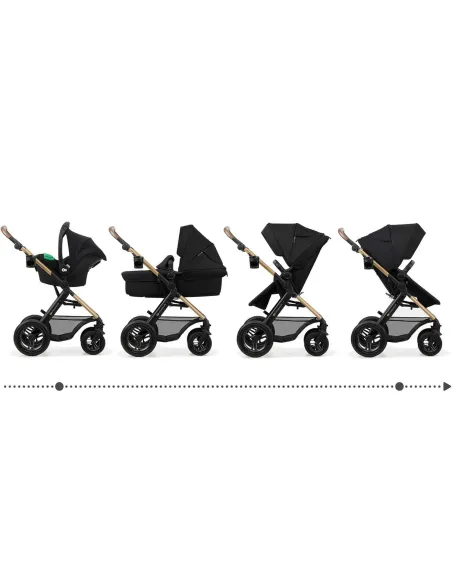 Wózek Dziecięcy 3w1 Kinderkraft MOOV 2 AIR Fotelik Wielofunkcyjny Czarny