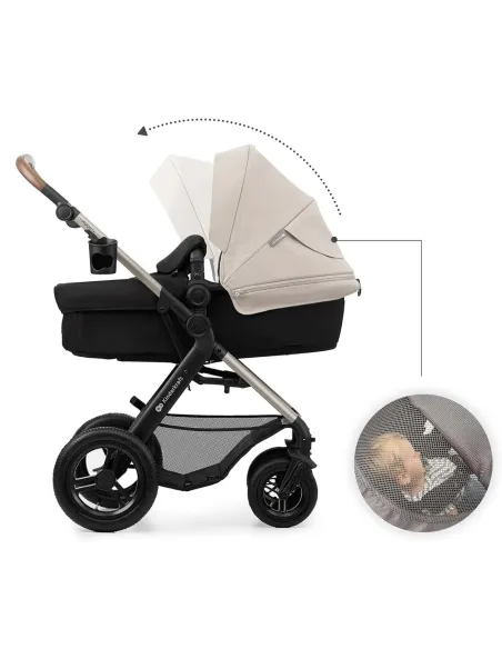 Wózek Dziecięcy 3w1 Kinderkraft MOOV 2 AIR Fotelik Wielofunkcyjny Szary