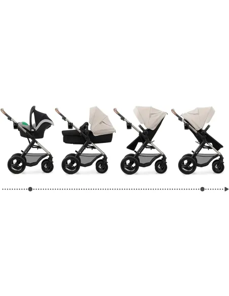 Wózek Dziecięcy 3w1 Kinderkraft MOOV 2 AIR Fotelik Wielofunkcyjny Szary