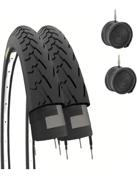 Opona Rowerowa 2x 700 x 28C + 2x Dętka – ZESTAW Szosowa Miejska Trekking