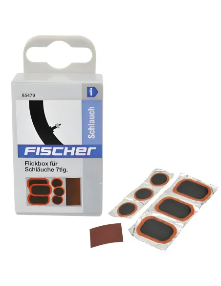 Zestaw Naprawczy do Dętek Łatki FISCHER 7 Elementów (85479)