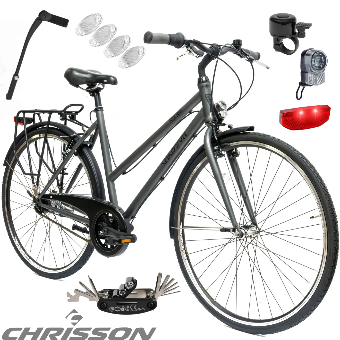 Rower Miejski 28 Damski Nexus 7 Kontra Błotniki Bagażnik Dzwonek Światła