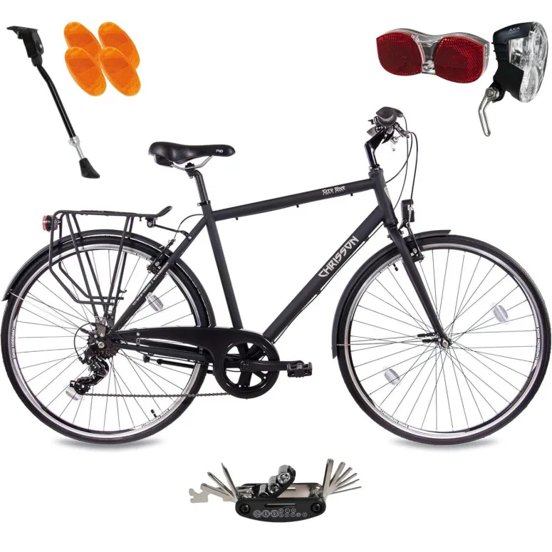 Rower Męski Miejski Koła 28" SHIMANO Lekki Bagażnik Błotniki Światła