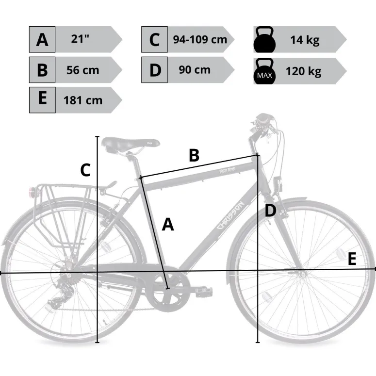 Rower Męski Miejski Koła 28" SHIMANO Lekki Bagażnik Błotniki Światła