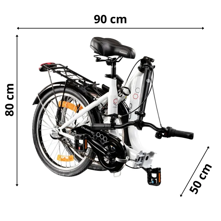 Rower Damski Męski Składany 20" SHIMANO Nexus Miejski Składak Oświetlenie