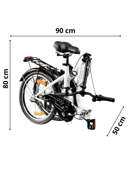 Rower Damski Męski Składany 20" SHIMANO Nexus Miejski Składak Oświetlenie