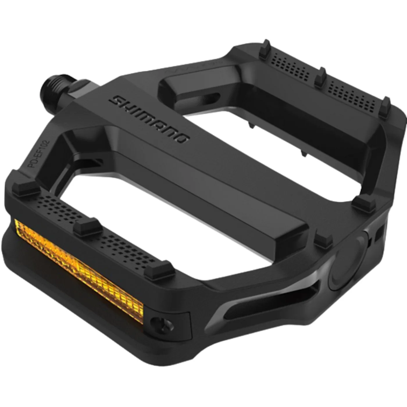 Pedały Platformowe Rowerowe SHIMANO PD-EF102 Gravel MTB z Odblaskami Żywica