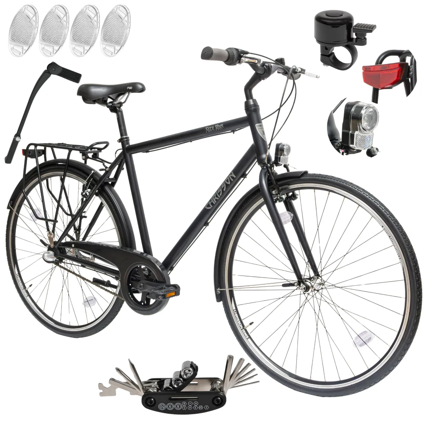 Rower Męski Miejski Koła 28" SHIMANO Nexus Torpedo Oświetlenie Bagażnik