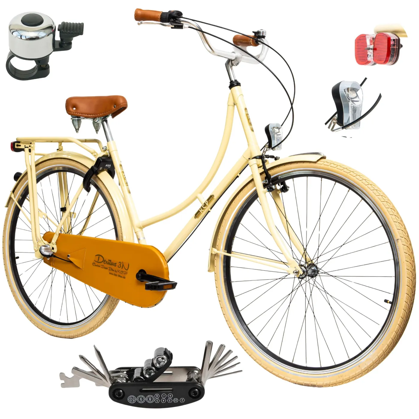 Rower Damski Miejski Koła 28" SHIMANO Nexus Oświetlenie Bagażnik Błotniki